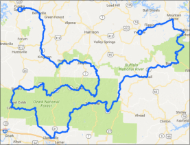 Whole Hog Motorcycle Ride Map