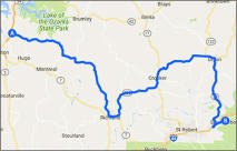 Camdenton to Devils Elbow Map