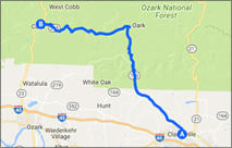 Clarksville to Pig Trail Map