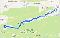 Mt. Magazine Byway Map