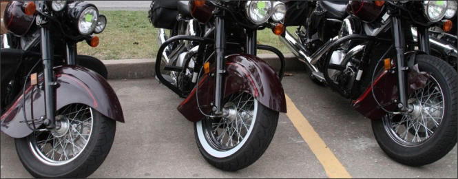 three vulcan motorcycles